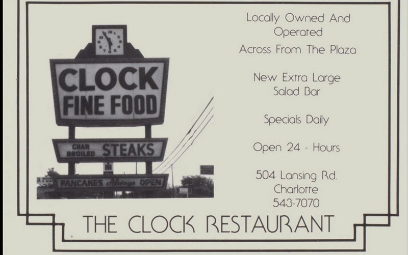 Clock Restaurant - 1984 Yearbook (newer photo)